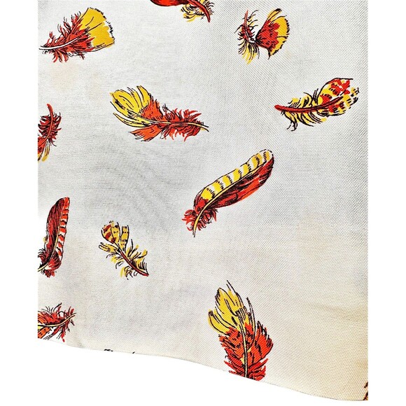 Vintage Cover Girl of Miami Feather Print Retro Sheath Dress - Picture 13 of 16